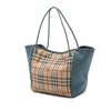 Burberry Small Haymarket Check Coated Canvas and Calfskin Canterbury Tote Secondhand