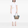 Burberry Small Haymarket Check Coated Canvas and Calfskin Canterbury Tote Secondhand
