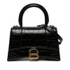 Balenciaga Croc Embossed Calfskin Hourglass Top Handle Bag XS Secondhand
