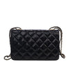 Chanel Quilted Patent and Goatskin CC Eyelet Wallet On Chain Secondhand