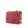 Chanel Mini Square Classic Chevron Lambskin Single Flap Secondhand