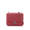 Chanel Mini Square Classic Chevron Lambskin Single Flap Secondhand