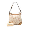 LOEWE 160th Anniversary Suede Trimmed Canvas Shoulder Bag Secondhand