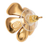 Chanel CC Gold Plated Faux Pearl Flower Stud Push Back Earrings Secondhand