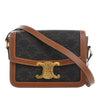 Celine Teen Triomphe Coated Canvas and Calfskin Triomphe Crossbody Secondhand