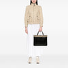 Burberry Nova Check Canvas Trimmed Leather Satchel Secondhand
