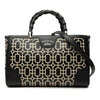Gucci Medium Printed Calfskin Bamboo Satchel Secondhand