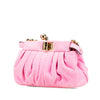 Fendi Small Embossed Suede Peekaboo Click Clutch on Chain Secondhand