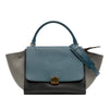 Celine Medium Tricolor Leather Trapeze Satchel Secondhand