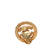 Secondhand Chanel CC Gold Plated Strass Round Clip On Earrings