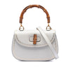 Gucci Calfskin Frame Print Bamboo Top Handle Bag Secondhand