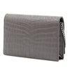 Secondhand Saint Laurent Croc Embossed Leather Monogram Kate Tassel Wallet on Chain