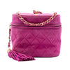 Chanel Quilted Suede Tassel Vanity Bag Secondhand