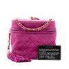 Chanel Quilted Suede Tassel Vanity Bag Secondhand