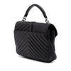 Saint Laurent Medium Chevron Studded Lambskin Monogram College Satchel Secondhand