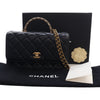 Chanel CC Quilted Lambskin Metal Twist Top Handle Flap Secondhand