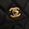 Chanel CC Quilted Lambskin Metal Twist Top Handle Flap Secondhand