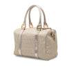 Fendi Small Zucchino Metallic Canvas Forever Bauletto Boston Bag Secondhand