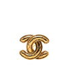 Chanel CC Gold Plated Quilted Brooch Secondhand