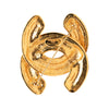 Chanel CC Gold Plated Quilted Brooch Secondhand
