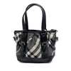 Burberry Beat Check Nylon and Patent Lowry Satchel Secondhand
