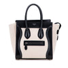 Celine Micro Bicolor Leather Trimmed Canvas Luggage Tote Secondhand