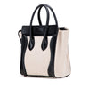 Celine Micro Bicolor Leather Trimmed Canvas Luggage Tote Secondhand