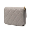 Chanel CC Quilted Caviar Miss Coco Clutch With Chain Secondhand