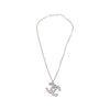 Chanel CC Brass Resin Studded Pendant Necklace Secondhand