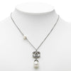 Chanel CC Brass Strass Faux Pearl Pendant Necklace Secondhand