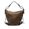 Bottega Veneta Metallic Nappa Intrecciato Belted Loop Handbag Secondhand
