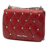 Miu Miu Studded Matelasse Leather Crossbody Secondhand