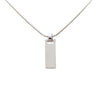 Dior Palladium Plated Enamel Logo Plaque Pendant Necklace Secondhand