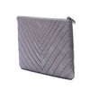 Chanel Medium Chevron Metallic Calfskin O Case Clutch Secondhand