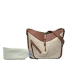 LOEWE Small Leather and Anagram Canvas Hammock Bag Secondhand