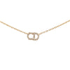 Dior Gold Plated Strass CD Logo Pendant Necklace Secondhand