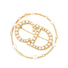 Dior Gold Plated Crystal and Faux Pearl Clair D Lune Brooch Secondhand
