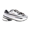 Secondhand Diesel D-Airspeed Low-Striped Sneakers in Coated Ripstop in Silver, Size 43 EU