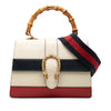 Gucci Medium Leather Bamboo Dionysus Web Satchel Secondhand