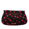Miu Miu Pleated Nylon Heart Print Clutch Secondhand