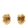 Chanel CC Gold Plated Oval Clip on Earrings Secondhand