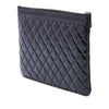 Chanel Medium Quilted Crinkled Patent Boy O Case Clutch Secondhand