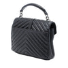 Saint Laurent Medium Chevron Sheepskin Monogram College Satchel Secondhand