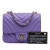 Chanel Mini Square Classic Chevron Lambskin Single Flap Secondhand