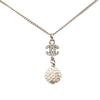Chanel CC Brass Strass Ball Pendant Necklace Secondhand