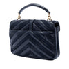 Saint Laurent Medium Calfskin and Suede Chevron Monogram College Satchel Secondhand