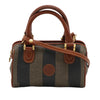 Fendi Mini Pequin Coated Canvas Convertible Boston Bag Secondhand