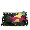 Valentino Nylon Rockstud Camouflage Double Zip Clutch Secondhand