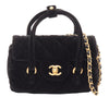 Chanel Mini Quilted Velvet Top Handle Flap Secondhand
