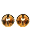 Secondhand Chanel CC Gold Plated Quilted Round Clip On Earrings